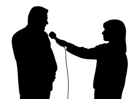 Interview silhouette Stock Illustration