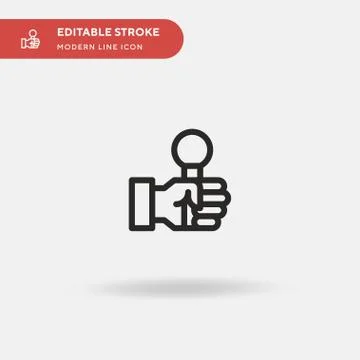 Interview Simple vector icon. Illustration symbol design template for web mob Stock-Illustration