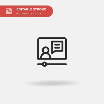 Interview Simple vector icon. Illustration symbol design template for web mob Stock-Illustration