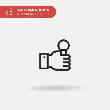 Interview Simple vector icon. Illustration symbol design template for web mob Stock-Illustration