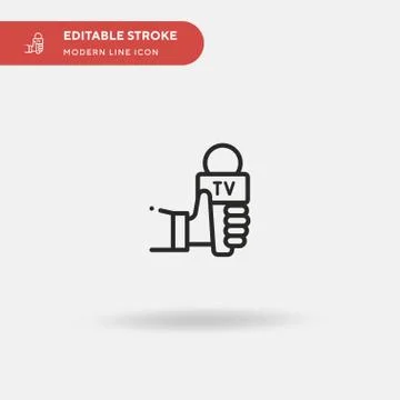 Interview Simple vector icon. Illustration symbol design template for web mobile Stock-Illustration