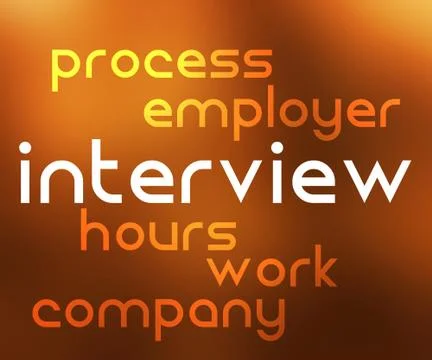 Interview tag cloud Stock Illustration