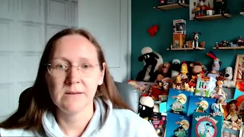Interview with Wallace and Gromit superfan Stock Footage 302713060