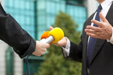 Interviewing businessman Stock Photos