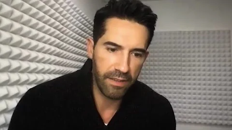 Interviewing Scott Adkins for 'The Intergalactic Adventures of Max Cloud' - 2020 Stock Footage 154332917