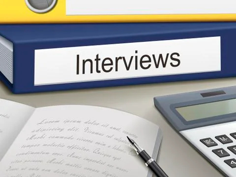 Interviews binders Illustrazione stock