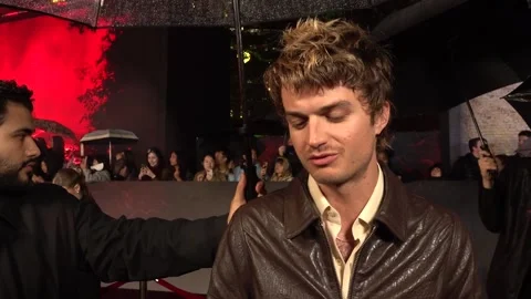 Interviews with cast at Stranger Things Season 5 special screening Stock Footage 321093549