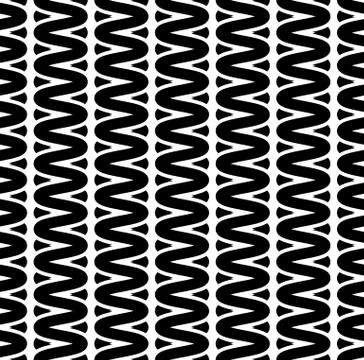 Interweave, braided lines seamless abstract monochrome patter Stock Illustration