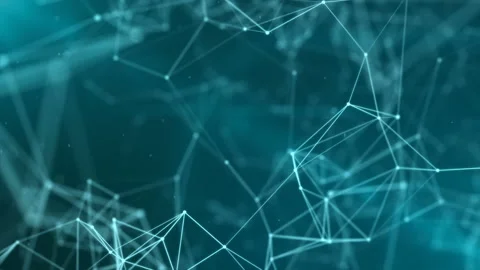 Interweaving points and lines Video stock 105800899