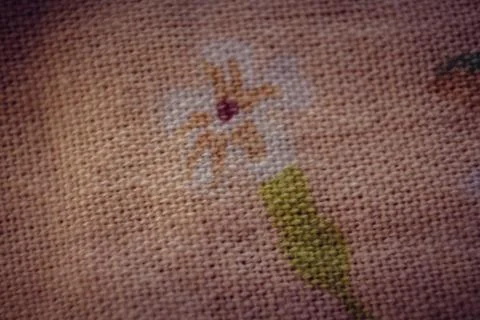 Interweaving of the thread of the fabric macro. The texture of the fabric. 写真素材