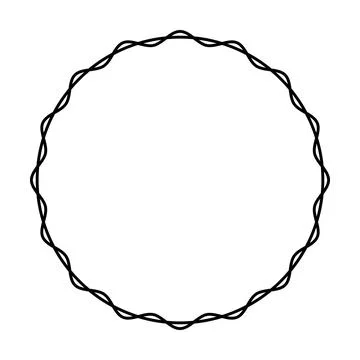 Interwoven Circle Border Abstract Geometric Vector Illustration Stock Illustration