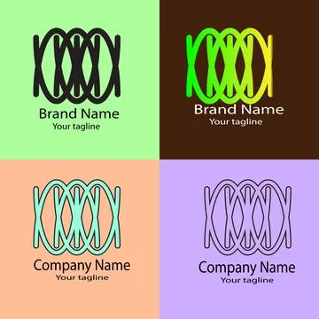 Interwoven Heritage logo design Stock Illustration