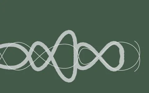 Interwoven Loops on Green Background Stock Illustration