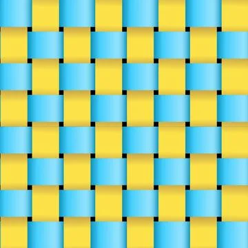 Interwoven multicolored ribbons pattern Stock Illustration