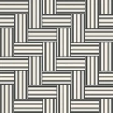 Interwoven at right angles striped lines. Abstract geometric seamless pattern Illustrazione stock