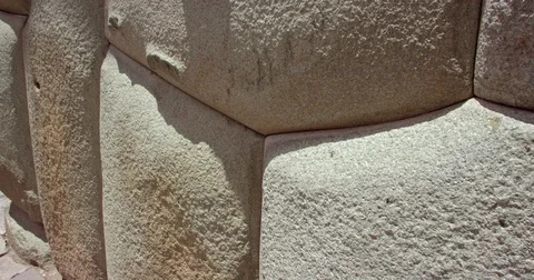 Interwoven Stone Wall Blocks in Cuzco Peru Video stock 78734127