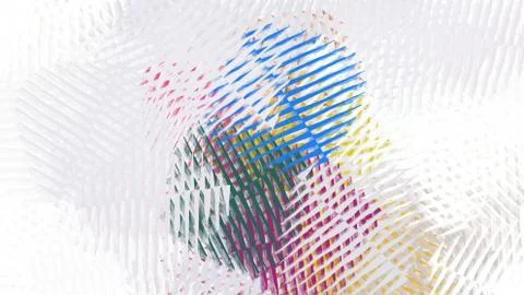 Interwoven triangular shapes. colors magenta, blue, yellow. Stockillustratie