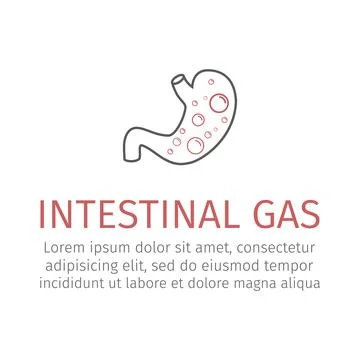 Intestinal gas. Vector icon for web graphic. 스톡 일러스트