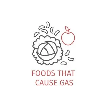 Intestinal gas. Vector icon for web graphic. 스톡 일러스트