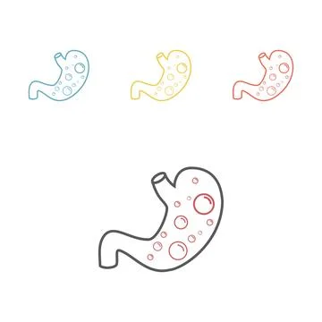 Intestinal gas. Vector icon for web graphic. 스톡 일러스트