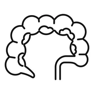 Intestinal healthy problems icon outline vector. Gluten intolerance Illustrazione stock