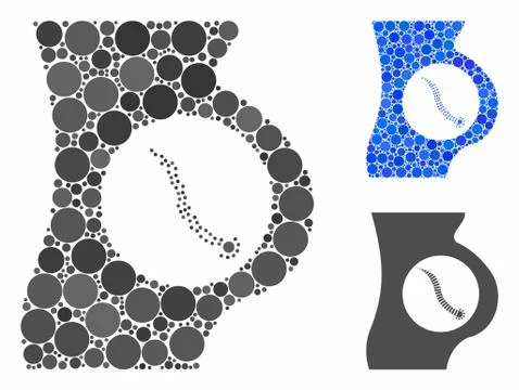 Intestinal parasite Composition Icon of Circles Stock Illustration