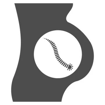 Intestinal Parasite Flat Icon Stock Illustration
