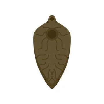 Intestinal parasite icon flat isolated Stock Illustration