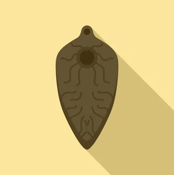 Intestinal parasite icon, flat style Stock Illustration