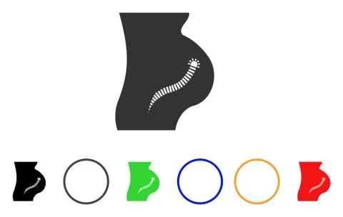 Intestinal Parasite Rounded Icon Stock Illustration