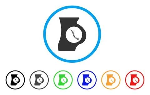 Intestinal Parasite Rounded Icon Stock Illustration