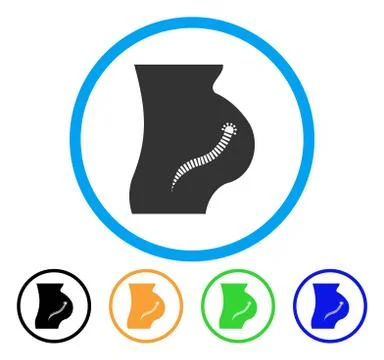 Intestinal Parasite Rounded Icon Illustrazione stock