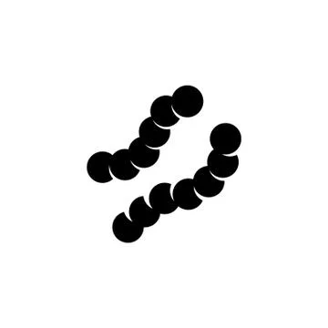 Intestinal Parasite Worms Flat Vector Icon Stock Illustration