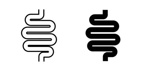 Intestine icon symbol. Flat Vector illustration Stock Illustration