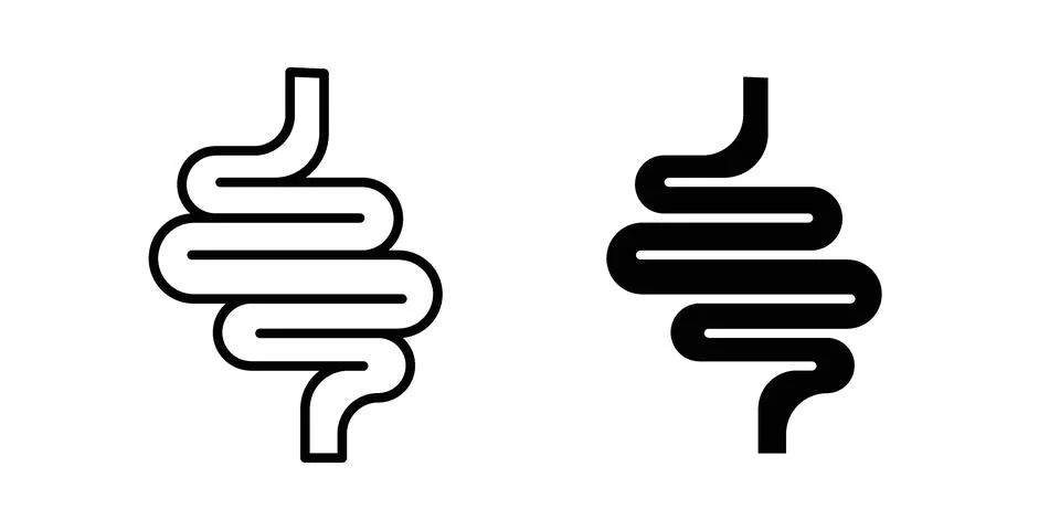 Intestine icon vector design illustrations Stock Illustration