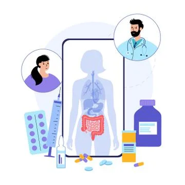 Intestine logo concept Stock Illustration