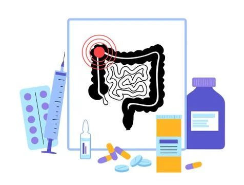 Intestine logo concept Stock Illustration
