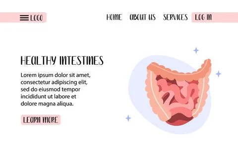 Intestines diseases. Enteritis, ulcerative colitis, Crohn's disease, polyp, c Stock Illustration