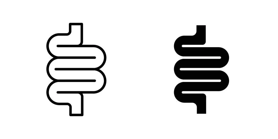 Intestines icon vector symbol graphics Stock Illustration