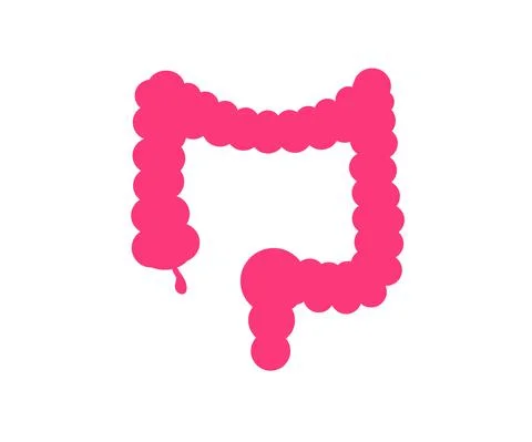Intestines on a white background. Symbol. Vector. Stock Illustration