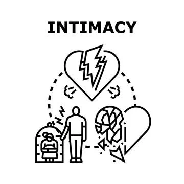 Intimacy concept vector showing relationship problems and conflict Stock Illustration