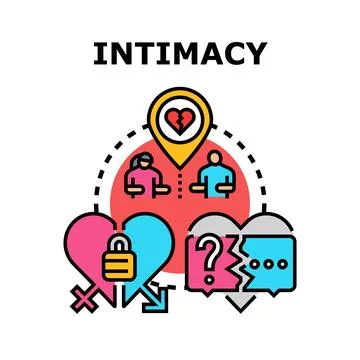 Intimacy relationship problem communication breakdown concept Stock Illustration
