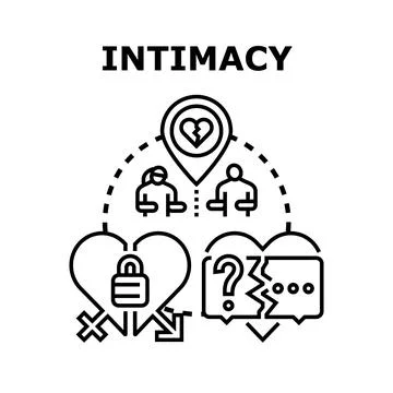 Intimacy relationship problem communication breakdown concept Stock Illustration