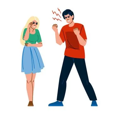 Intimacy relationship stress vector Stock Illustration