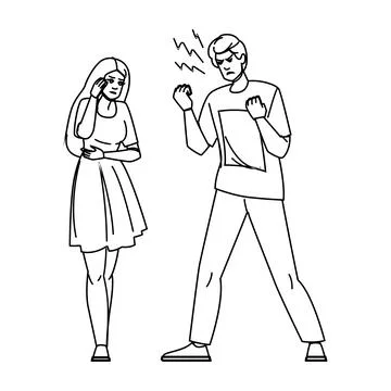 Intimacy relationship stress vector Illustrazione stock