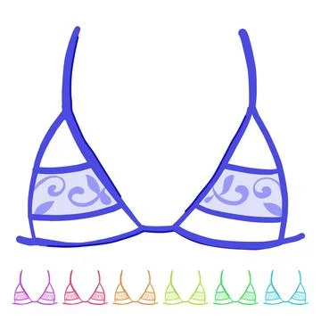 Intimate bra sexy vector cartoon graphic Stock Illustration