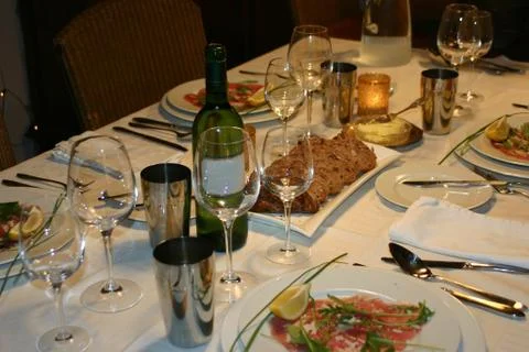 Intimate dining Foto stock