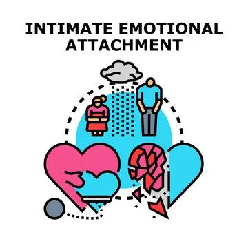 Intimate emotional attachment between people concept Stock Illustration