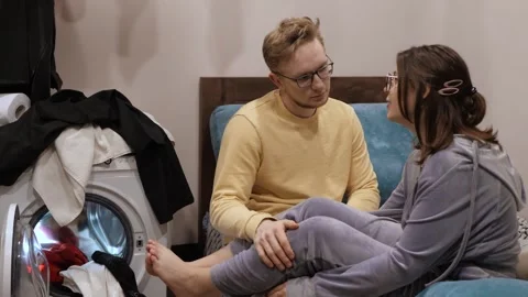 Intimate Moment Between Two People in Casual Setting Video stock 314077703