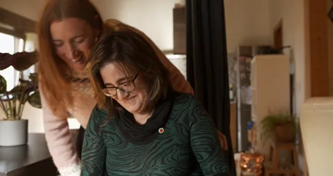 Intimate Moment of Joy Stock Footage 327317280